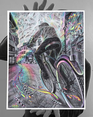 "Cycledelic" - Limited Edition Print of 50 and Canvas Print Options